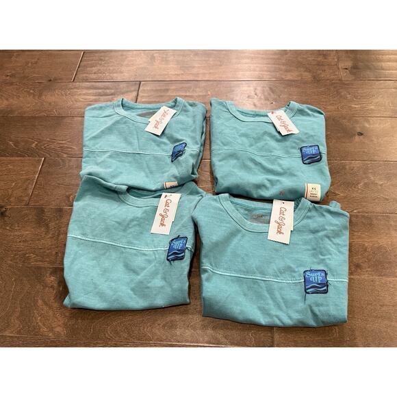 Lot Of 4 Cat & Jack Unisex Turquoise Surfs Up T-Shirt Size XS 4/5 NWT NEW - Picture 2 of 6